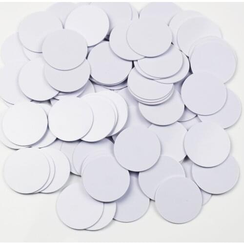 1000pcs EM4305 T5577 Coin Card Copy Rewritable Writable Rewrite EM ID RFID 125KHZ Proximity Token Badge Duplicate