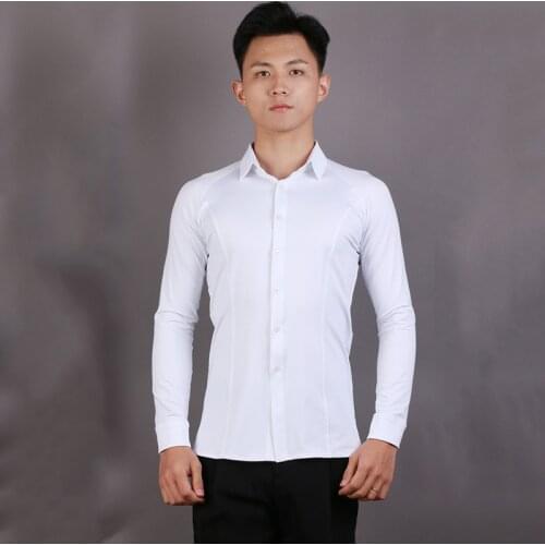 Men Ballroom Dance Top Fashion Standard Dance Waltz Practice Wear Latin Dance Rumba Tango Salsa Rumba Performance Outfit DC3390