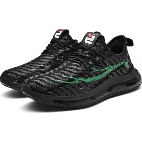 Shoes Mens Casual Sports Shoes Fashion Black Air Cushion Non-slip Lightweight Fitness Jogging Shoes Breathable Tennis Shoes