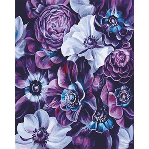 DRAWJOY Framed Oil Paint DIY Painting By Numbers Coloring By Numbers Flowers Painting and Calligraphy Home Decoration