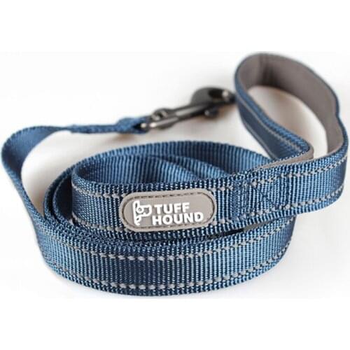 Tuff Hound Nylon Dog Reflective Leash Classic Hand Guard High Strength Pet Chain Rope Safety Reflective Lining Puppy Dog Leash