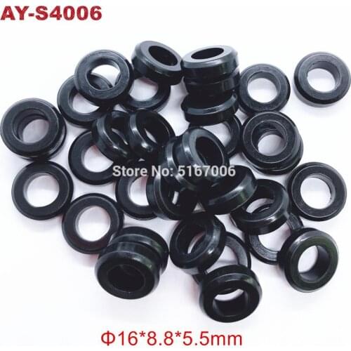 200units Fuel injector lower seals rubber oring 16*8.8*5.5mm for mitsubishi mazda toyota car replacement service kits(AY-S4006)