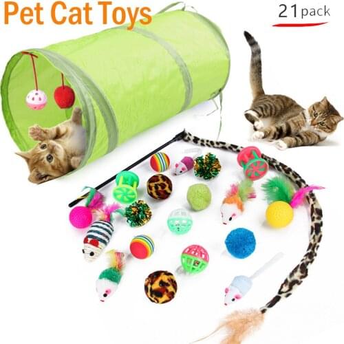 New Pet Interactive Toy Multicolor Wear-Resistant Interactive Toy Fish Set Of 21 Fish Toy Funny Cat Rope