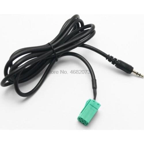 By DHL or Fedex 100pcs Car 3.5mm AUX CD Stereo Audio Line Input Cable For Renault Clio Megane Kangoo Laguna 2005- 2011