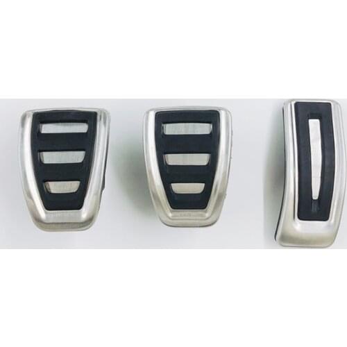 Car Interior Rest Pedal Foot Fuel Brake Clutch MT Pedals For Audi Q2 Q3 A4 A3 TT R8 RS4 Car accessories 3pcs