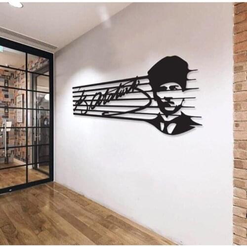 Gift Sare M.Kemal Ataturk signature And Silhouette 3d Mdf Table Dresses 1059