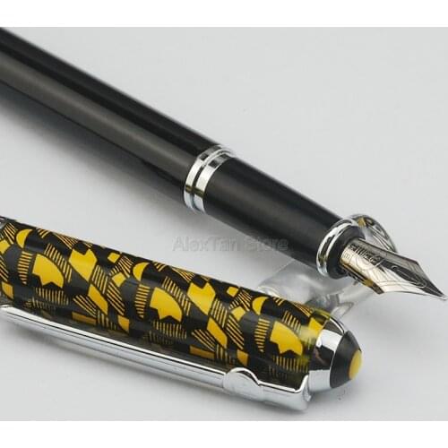 Duke 962 Wholesale Price Series Fountain Pen Medium Nib , Yellow Color Writing Gift Pen For Office & School Fountain Pen