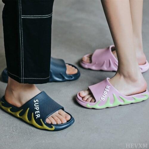 2021 NEW SUMMER EVA SOFT DESIGN SLIDES BATHROOM BEACH SLIPPERS FLIP FLOPS MEN WOMEN SHOES FLAMES COOL FASHION STREET