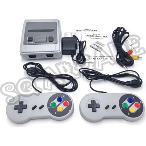 Super Mini SFC Game Consle Built-in 621 in 1 Motherboard with Dual Gamepad AV HDMI output 8Bit TV Game Box Classic SNES