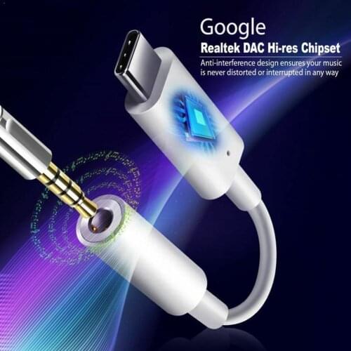 Type C To 3.5mm Audio Jack Adapter Cable Headphone Connector Sound 6 Adapter USB-C For Samsung For Xiaomi Hifi Aux S10 Earp T1G0