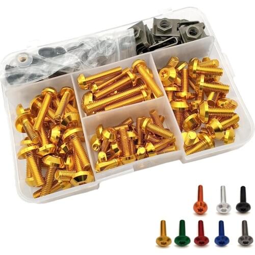 For BMW C600 C650 Sport C650GT C400GT S1000RR S1000XR Universal Motorcycle Fairing Bolts Nuts Kit Body Fastener Clips Screw