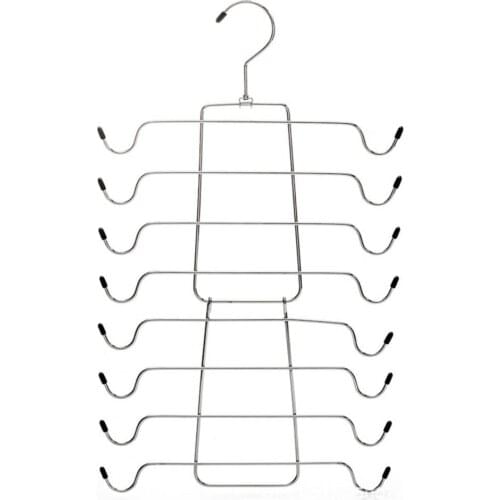 Hangers Multi-layer Foldable Underwear Camisole Storage Rack Clothes Rack Foldable Space-saving Metal Underwear Hanging Rack