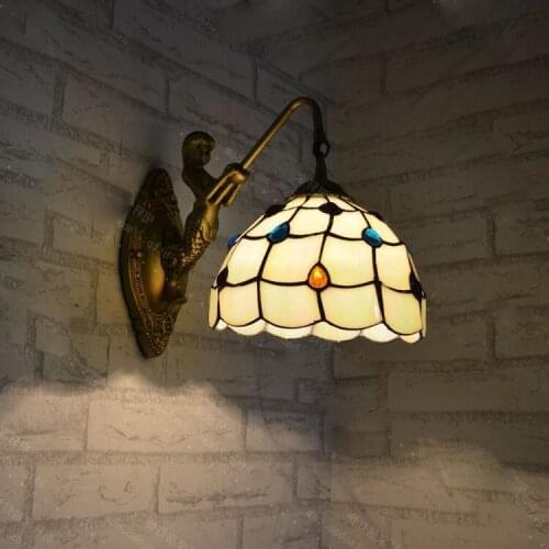 Vintage wall lamp crystal aisle corridor living room lampara pared