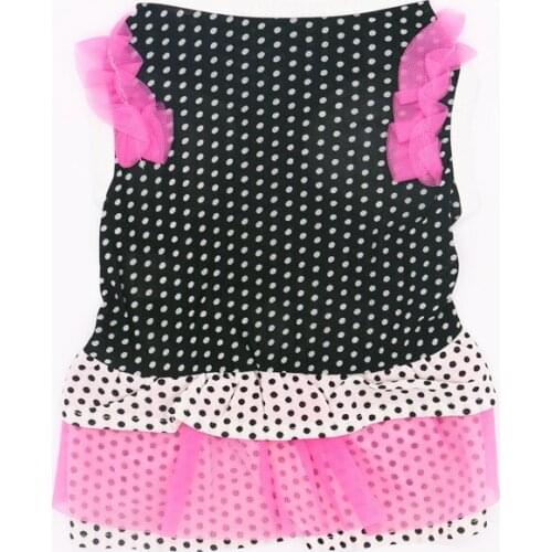 Leopard-print Skirt Black White Dots Tutu Dresses For Female Pets Cats Dogs Princess Lace Dress Cool Summer Skirt Pets Costume