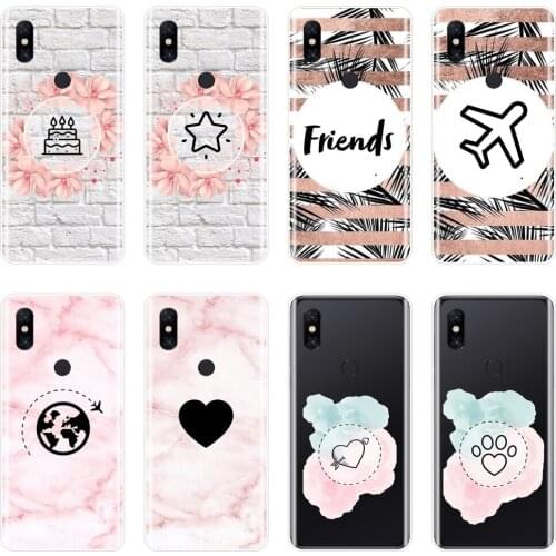 Back Cover For Xiaomi Mi Mix 1 2 2S 3 Heart Airplane Star Marble Leaf Silicone Soft Phone Case For Xiaomi Mi Max Note 1 2 3 Case