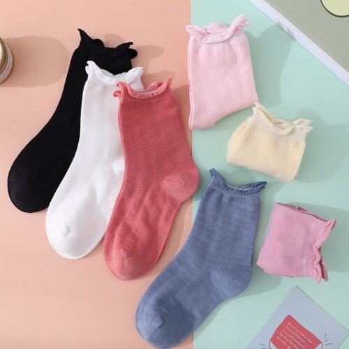 Womens Summer Thin Socks Cheap Casual Pure Cotton Women Socks Mesh Breathable Curling Women Socks Fashion Beautiful Sports Sock