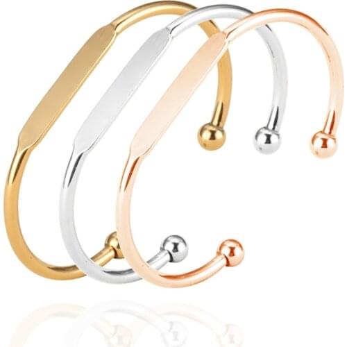 Personalized Engraved Name Bracelet Jewelry Letters Stainless Steel Custom Bracelet & Bangle for Women