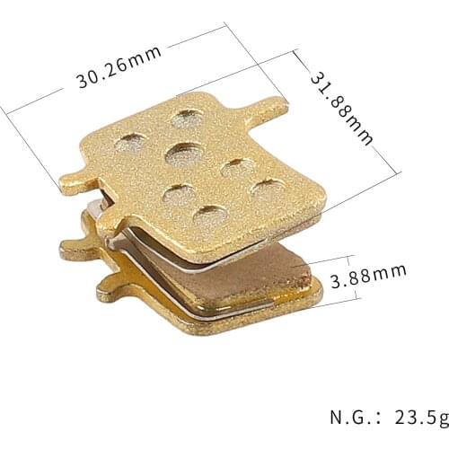 1Pair (2pcs) MTB Bicycle Hydraulic Disc Rectangular Full-metallic Brake Pads For Mount Bike Cycling Replacement Parts