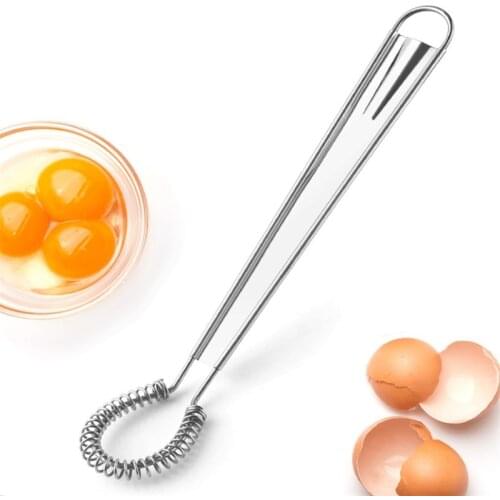 1 Piece 20cm Stainless Steel Magic Hand Held Spring Whisk Mini Kitchen Eggs Sauces Mixer