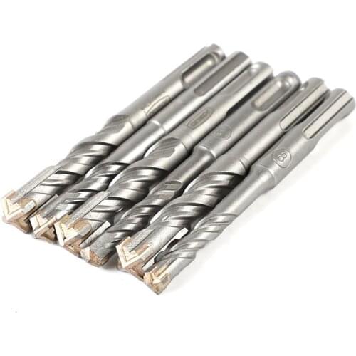 1pcs percussion drill bit, cross electric hammer drill, concrete through-wall round/square shank lengthened four-hole drill