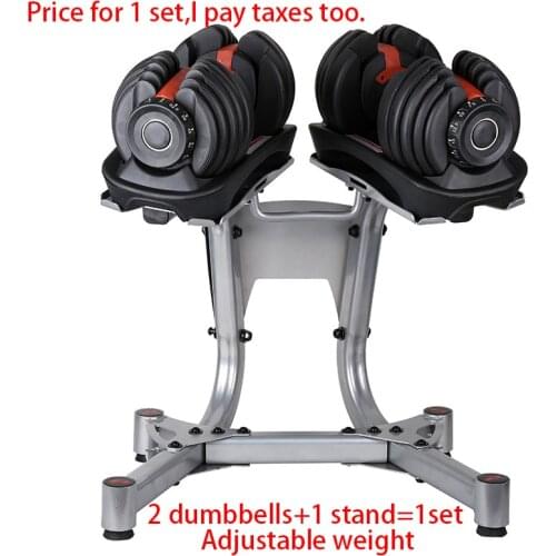 1090 Mens Quick Adjust 90LBS Dumbbell Fitness Equipment 40KG Adjustable Rubber Dumbbell Set