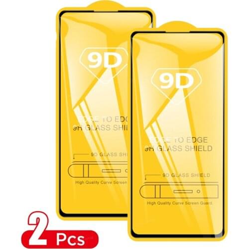 2pcs/lot 9d tempered glass for samsung galaxy note 10 lite s10 lite s10e a51 a71 full cover screen protector toughened glass