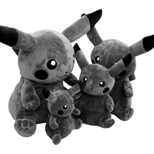40 CM Fragment X Pokemon Pikachu Stuffed Plush Toys Dark Pikachu Plush Doll Pokemon Toy