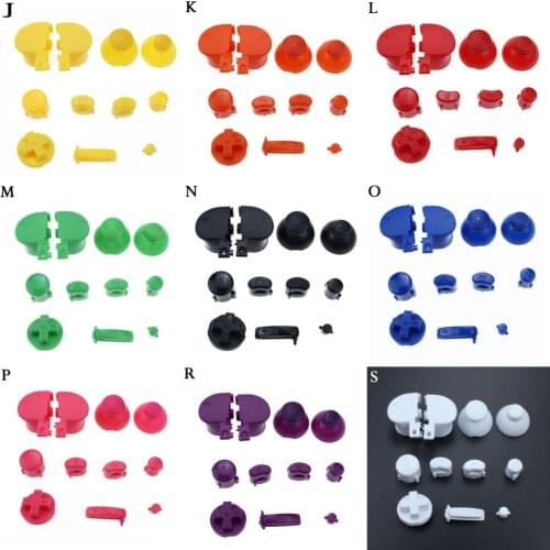 9sets Full set D Pads Power ON OFF Button for GameCube A B X Y L R Buttons and Analog High quality Joystick Stick Cap for N GC