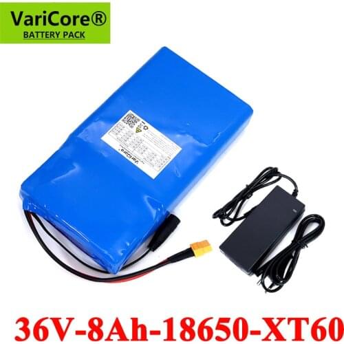 36V 8Ah Lithium Battery Pack 18650 8000mAh High rate 20A BMS for Balancing scooter E-bike lawn mower with 42V 2A Charger
