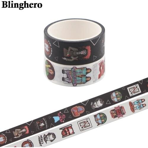 CA1556 15mmX5m Horror Movies Washi Tape Cute Masking Tape Decorative Adhesive Tape Stickers Scrapbooking DIY Stationery