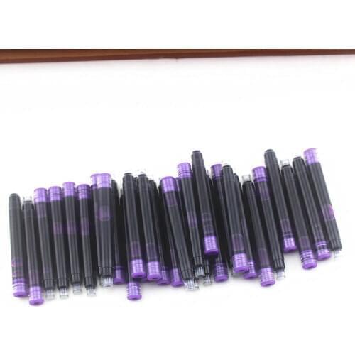 Wholesale Price 30PCS Disposable purple Fountain Pen Ink Cartridge Refills Length Fountain Pen Ink Cartridge Refills