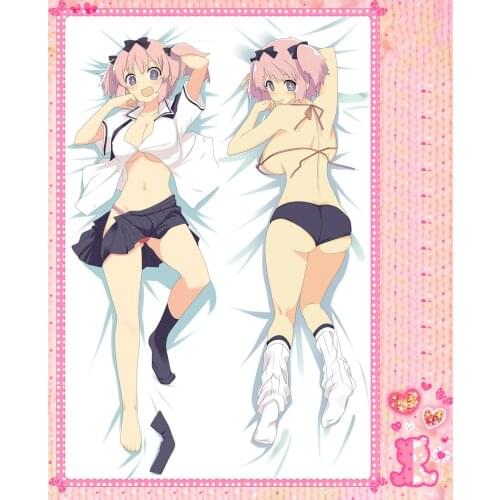 Anime Cartoon Senran Kagura Double-Sided Bolster Hugging Pillow Case Cover Pillowcase Peach Skin 2 Way / WT No.61020