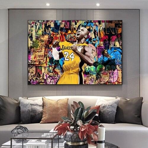 Street Graffiti Art Great Basketball Player Poster Canvas Painting Cuadros Posters Print Wall Art for Living Room Home Decor