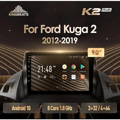 KingBeats Android 10 Octa-Core head unit HU 4G in Dash Car Radio Multimedia Video Player Navigation GPS For Ford Kuga 2 Escape 3 2012 - 2019 no dvd 2 din Double Din Android Car Stereo 2din