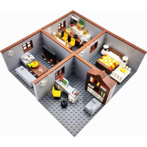 City House Building Blocks Toys for Children Boy Girl DIY Gifts MOC Bricks Bedroom Living Room Furniture Model Juguetes Bloques