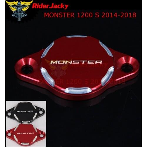 RiderJacky Black Red CNC Motorcycle Engine Oil Filter Cover Cap For Ducati MONSTER 1200 (S) 2014-2018 2015 2016 2017