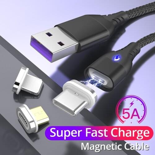 Magnetic Fast Cable For iPhone Micro USB Charging Phone Android Data Cable Wire Magnet Charger For Samsung Xiaomi Huawei Mobile