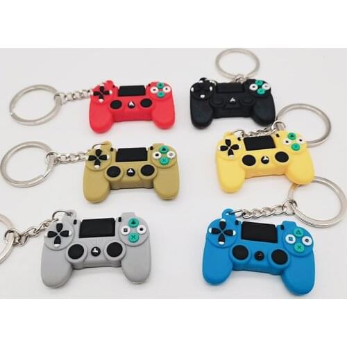 Mini Console Game Machine Keychain & Keyring Children Handheld Nostalgic Gamepad Boyfriend Gift Bag Car Hanging Pendant Key Ring