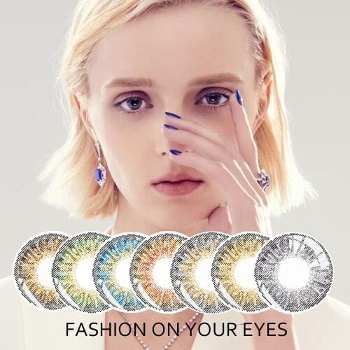 FASHION ON YOU EYES 3Tones Color Contact Lenses Hotsale Classic 12 Colors Contact Lenses For Eyes Color Lens Contacts Yearly