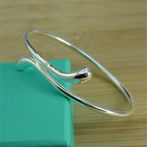 Fashion Charming 925 Sterling Silver Water Droplets Bracelet Charming Women Fine Party Gift Jewelry