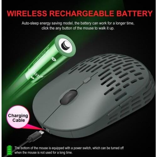 Wireless Mouse 2.4G Single Mode Charging Silent Ergonomic Computer Mouse hollow and colorful luminous LOGO highly recognizable