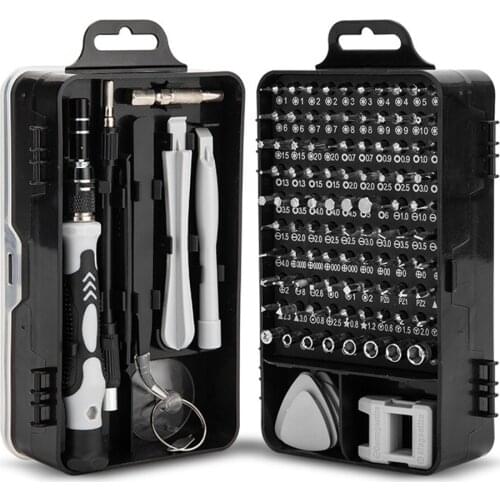 115 in 1 Screwdrivers Set with Magnetic Screw Driver Bits Mobile Phone Tablet PC Watch Repair Hardware Tools Kit