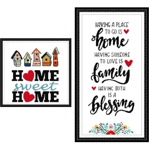 Cross Stitch Kits Embroidery Needlework Chinese Cross Stitch Dmc Sweet Home Printed Cross Stitch Decor Sets Gift Home Decor