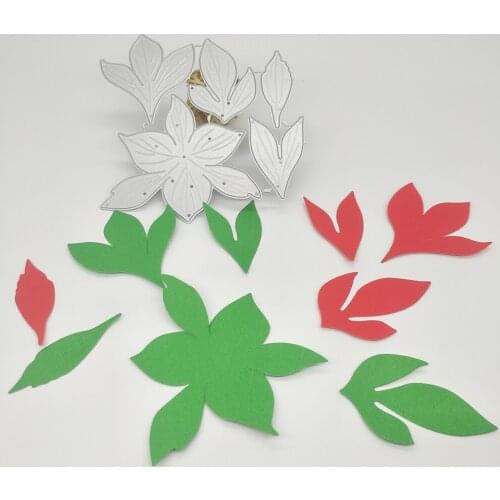 New Christmas leaf, leaf metal cutting mold, photo album cardboard DIY gift card decoration embossing crafts