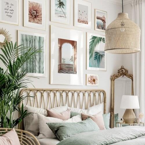 Aloe Leaf Flower Poster Architecture Landscape Wall Art Corridor Plant Canvas Painting Nordic Picture For Living Room Home Decor