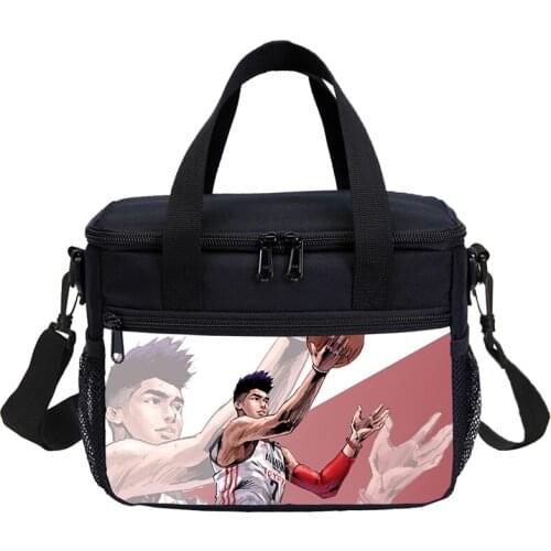 Anime SLAM DUNK Portable Lunch Bag Women Insulated Lunch Box Tote For Work Pinic Travel 2020 New Children School Casual Handbags