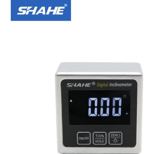 SHAHE Portable Electronic Inclinometer 360 Degree Digital Protractor Magnetic Angle Level box Angle finder gauge