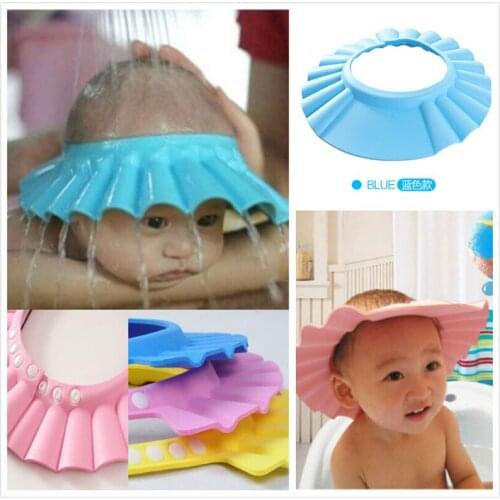 Adjustable Soft Baby Children Shampoo Bath Shower Cap Safe Bathing Bath Protect Soft Cap Hat For Baby Kids dropshipping