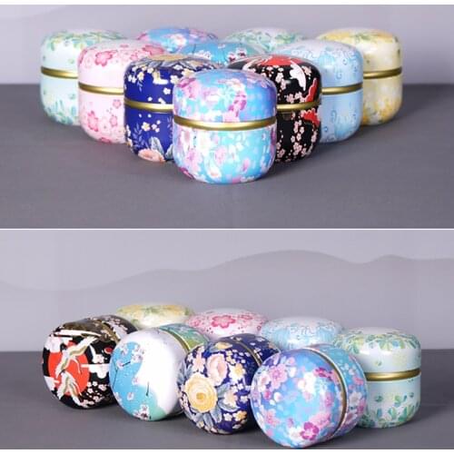 Universal Sealed Small Metal Tea Caddy Mini Portable Travel Round Cans Packaging Box Iron Storage Jar