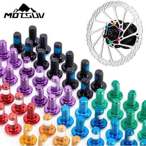 MOTSUV 12pcs/set M5x10mm Bicycle Disc Brake Screws T25 Rotor Bolts MTB Bike Alloy Steel Cycling Brake Rotor Fixing Screws